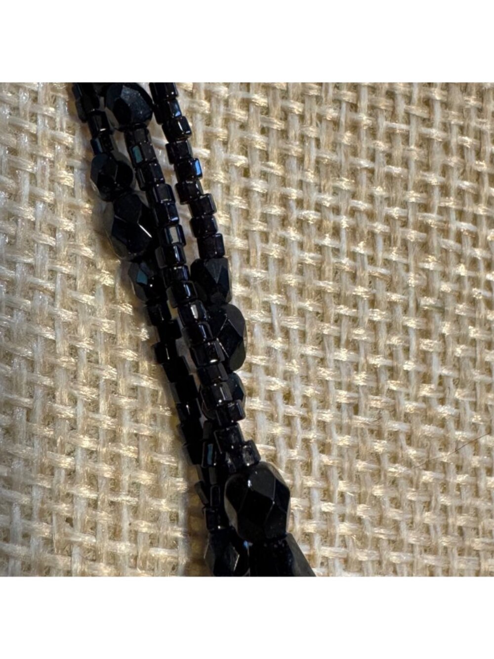 Handcrafted Glass Zebra Necklace Black & White Beads Signed 2002 Adjustable - Picture 4 of 10